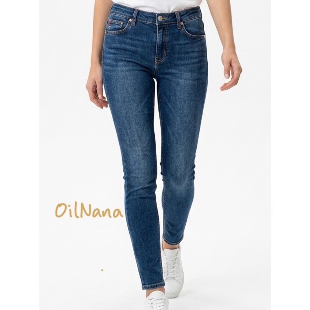 Hudson Nico Super Skinny Jeans Womens 29 Blue Shirt Mid Rise NWM407ZAK